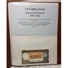 AUSTRALIA PRE-DECIMAL BANKNOTE SET . IN FOLDER . aUNCIRCULATED/UNCIRCULATED